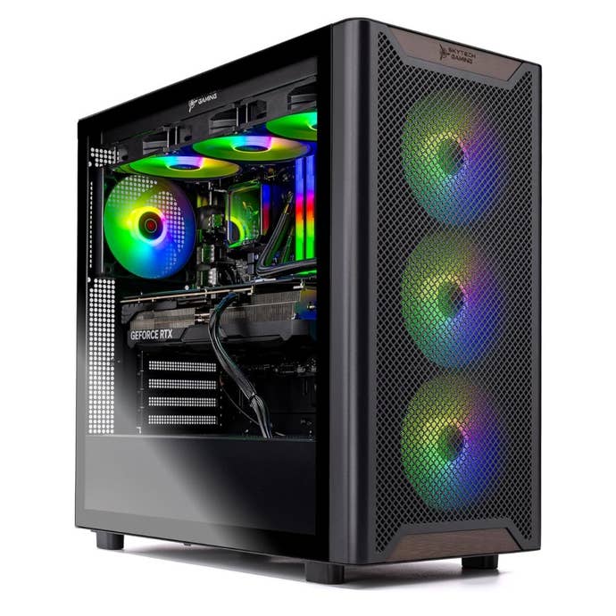 Skytech Chronos Gaming PC Desktop, Ryzen 7 7700 3.8 GHz (5.3GHz Turbo Boost), AMD RX 9070 XT 16GB GDDR6, 2TB Gen4 NVMe SSD, 32GB DDR5 RAM 6000 RGB, 850W Gold ATX 3.0 PSU