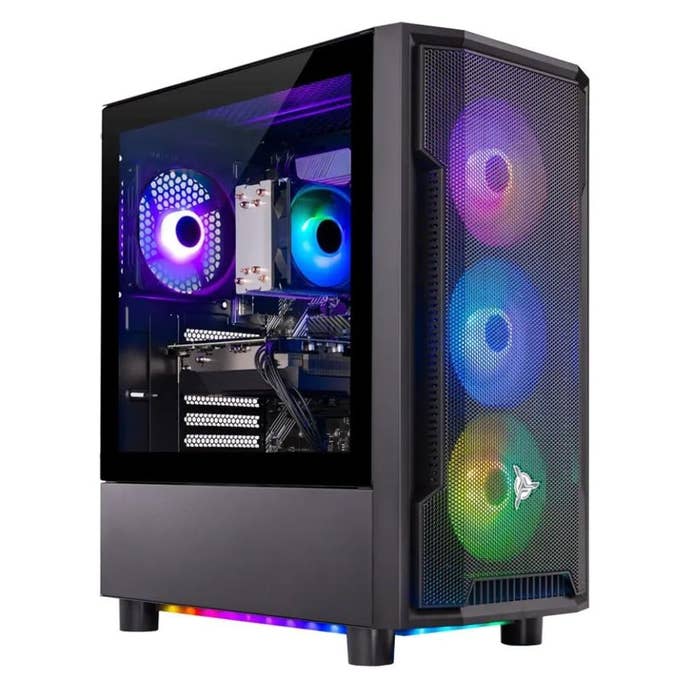 Skytech Shadow Gaming PC Desktop, Intel i5 14400F 2.5 GHz (4.7GHz Turbo Boost), AMD RX 9070 16GB GDDR6, 1TB NVMe SSD, 16GB DDR5 RAM 6000, 650W Gold PSU