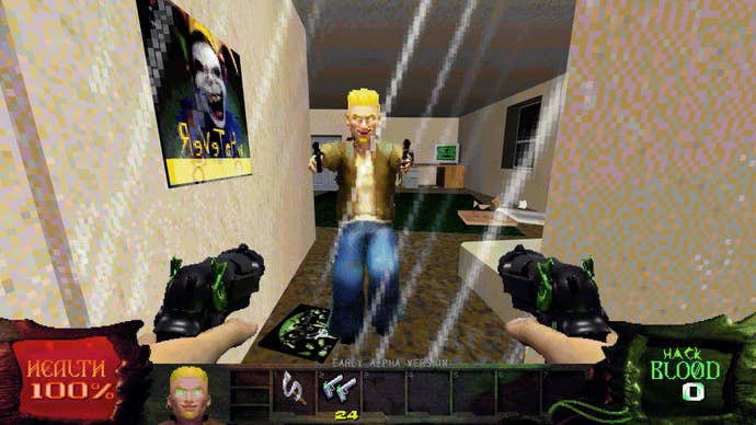 Zane Lofton looks at his reflection in a mirror in Slayers X Terminal Aftermath Vengance of the Slayer