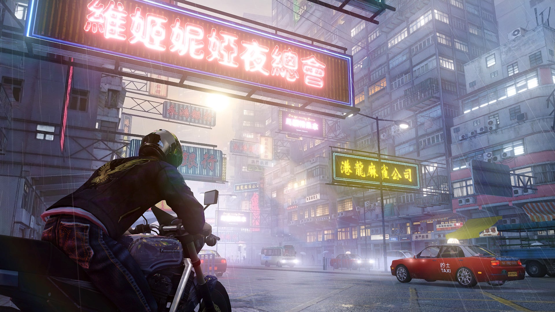 Wei Shen on a motorbike in Sleeping Dogs. - 4