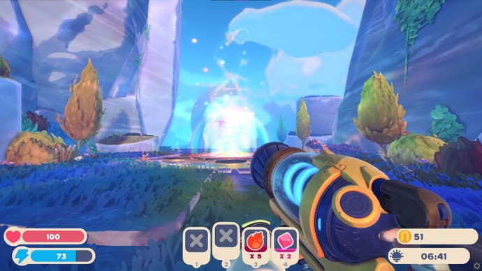 The Ember Valley portal in Slime Rancher 2 can be seen