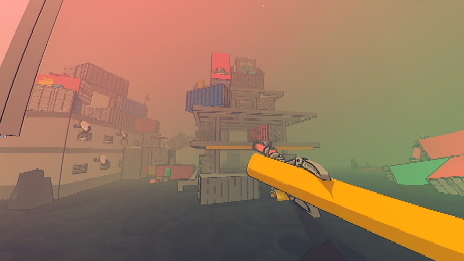 Sludge Life 2 - a view of some containers to climb