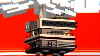 A blocky industrial building in Small Radios Big Televisions