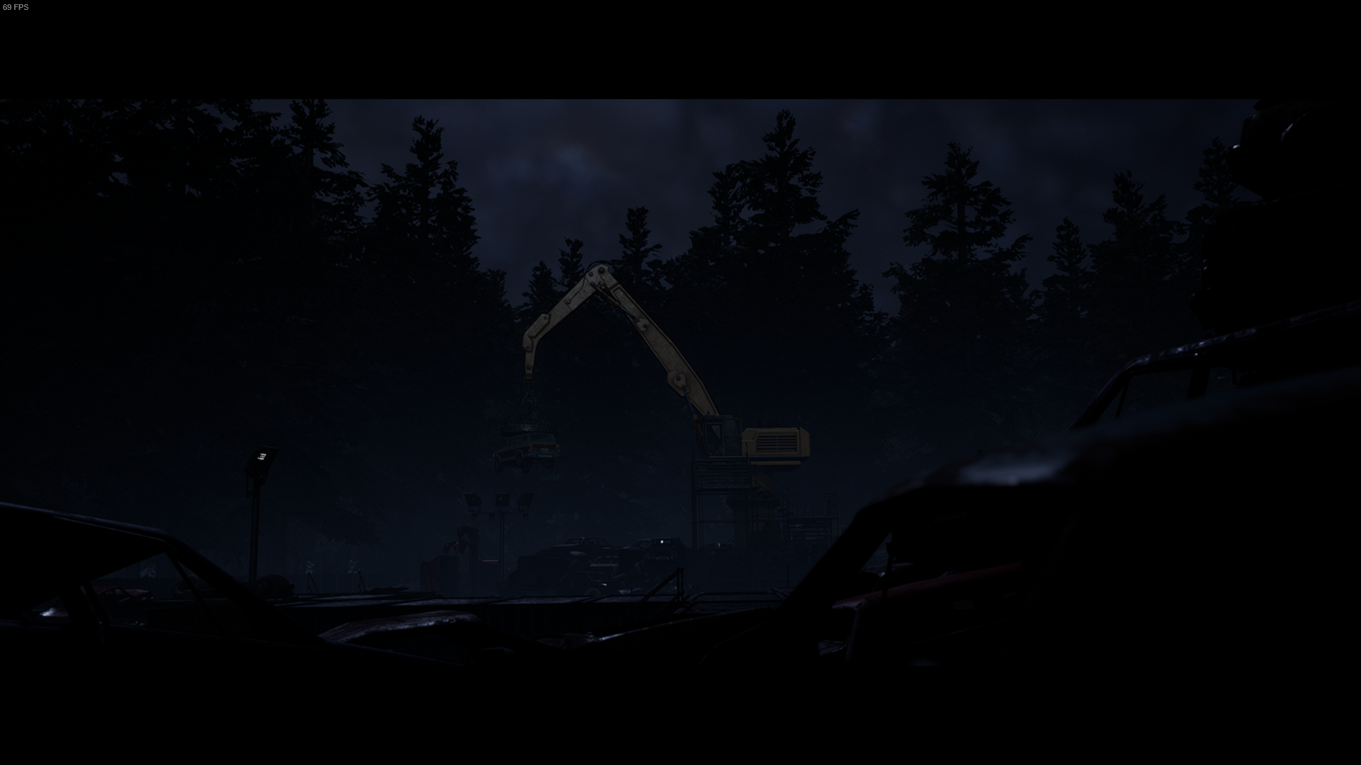 The crane in the scrapyard in The Quarry, which Dylan must power.