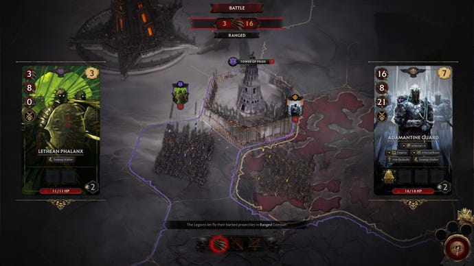 Two legions clash on the fields of hell in Solium Infernum