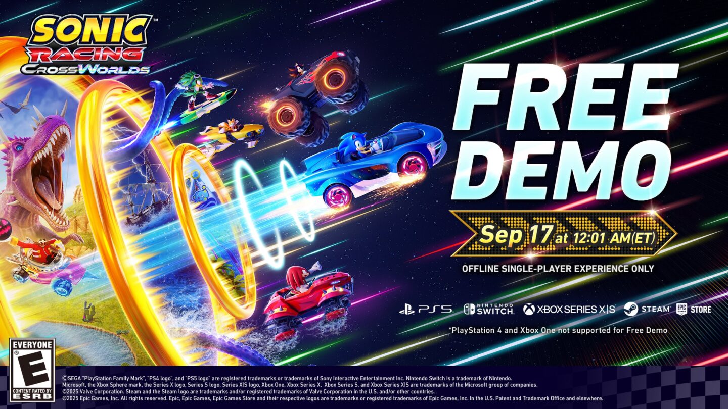 Sonic Racing: CrossWorlds tendrá una demo el próximo 17 de septiembre