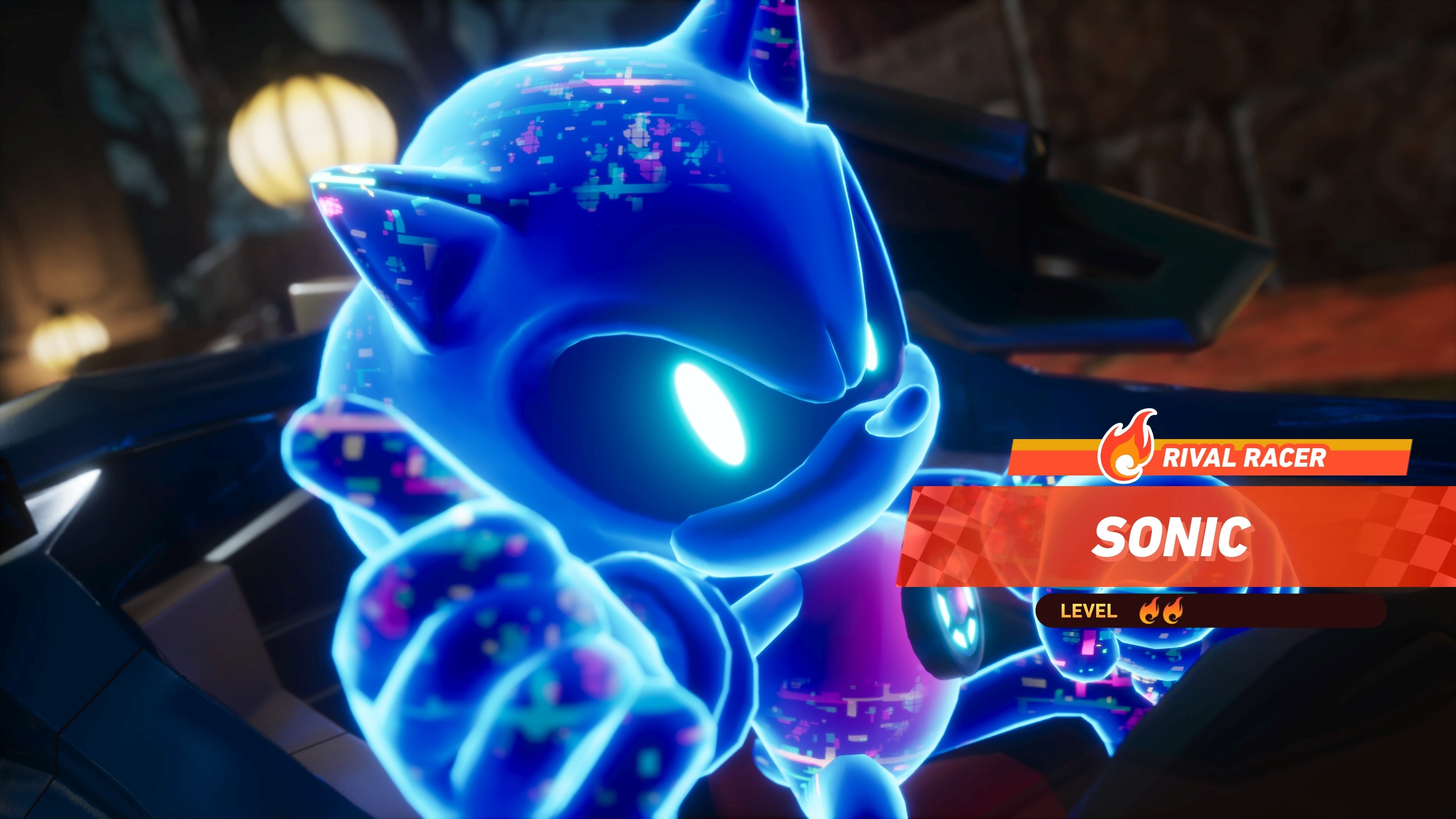 Sonic Racing: CrossWorlds showing characters from the Sonic series racing