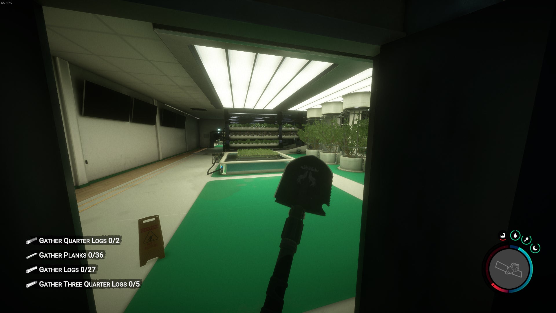 The player roams through the Food and Drink building in Sons of the Forest - 5