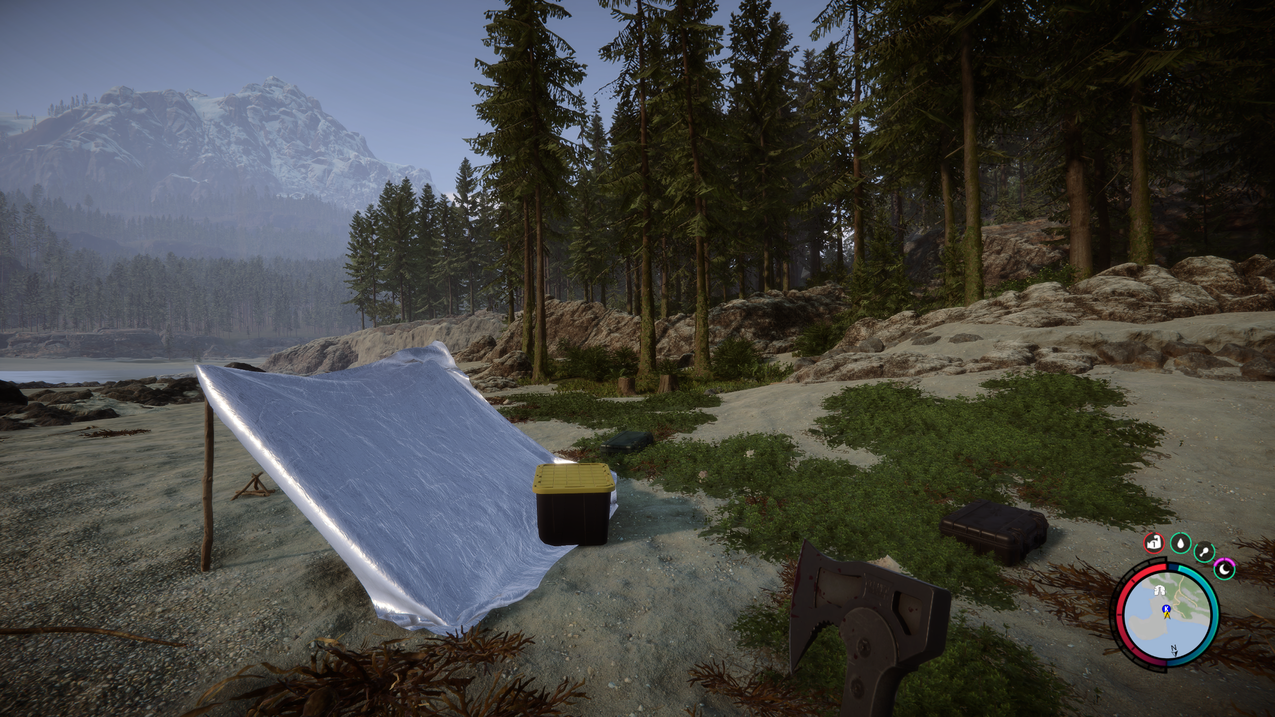 Sons of the Forest 1.0 running at 1440p with DLSS upscaling on Quality.