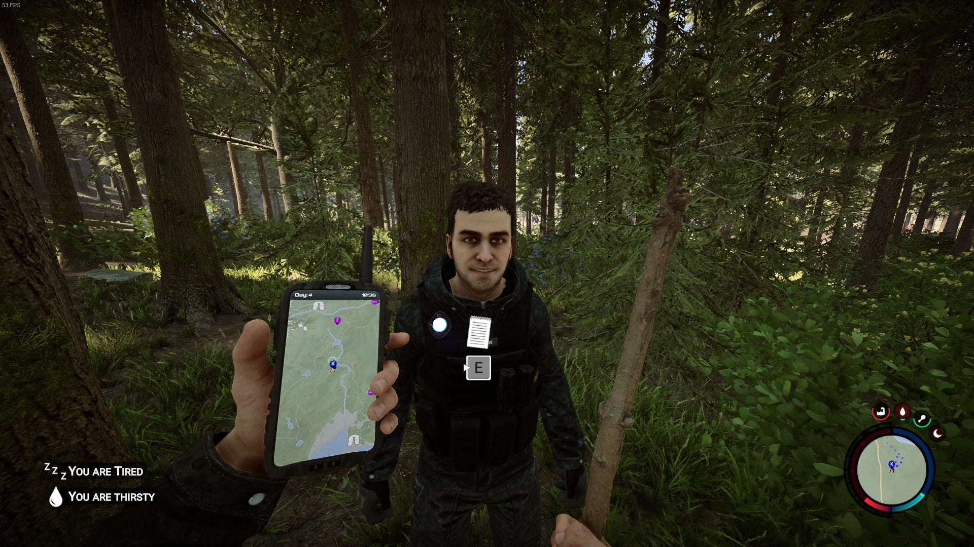 The player looks at Kelvin in Sons of the Forest