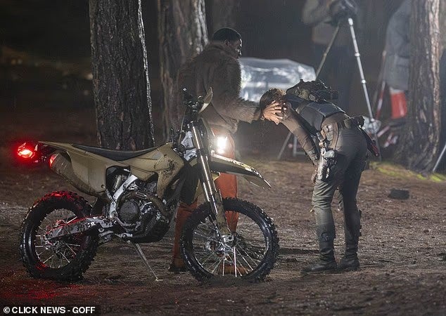 Sophie Turner catches her breath on set of Tomb Raider with Martin Bobb-Semple
