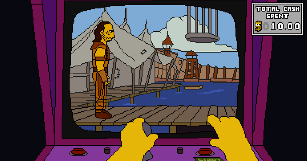 Simpsons Game Pool The Simpsons' famous Waterworld arcade joke is now a fully playable ...