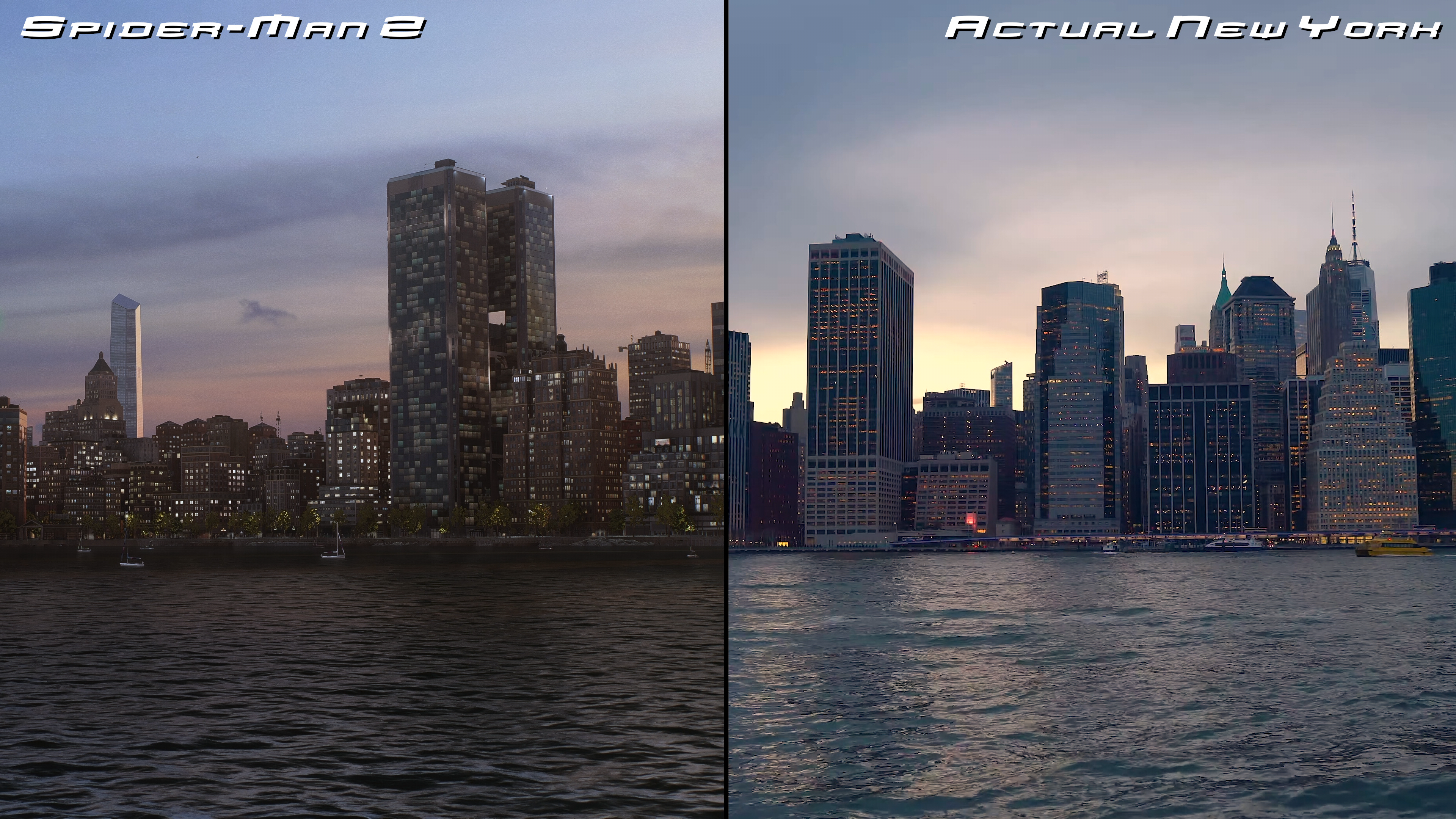 Spider-Man 2&rsquo;s rough choppy water compared to real world NYC