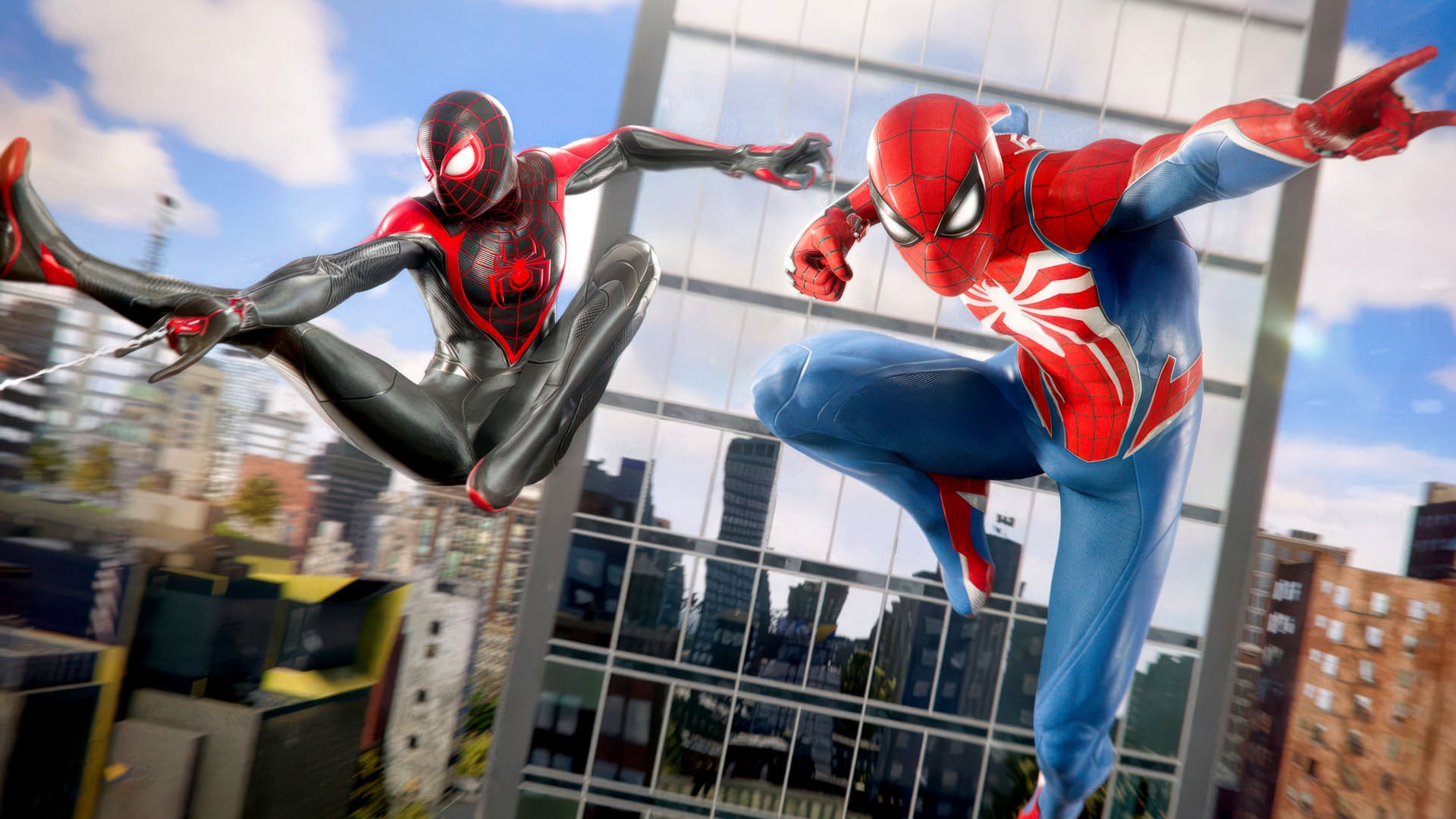 comic book style, flat colors, Spiderman, man, (crouching down - SeaArt AI