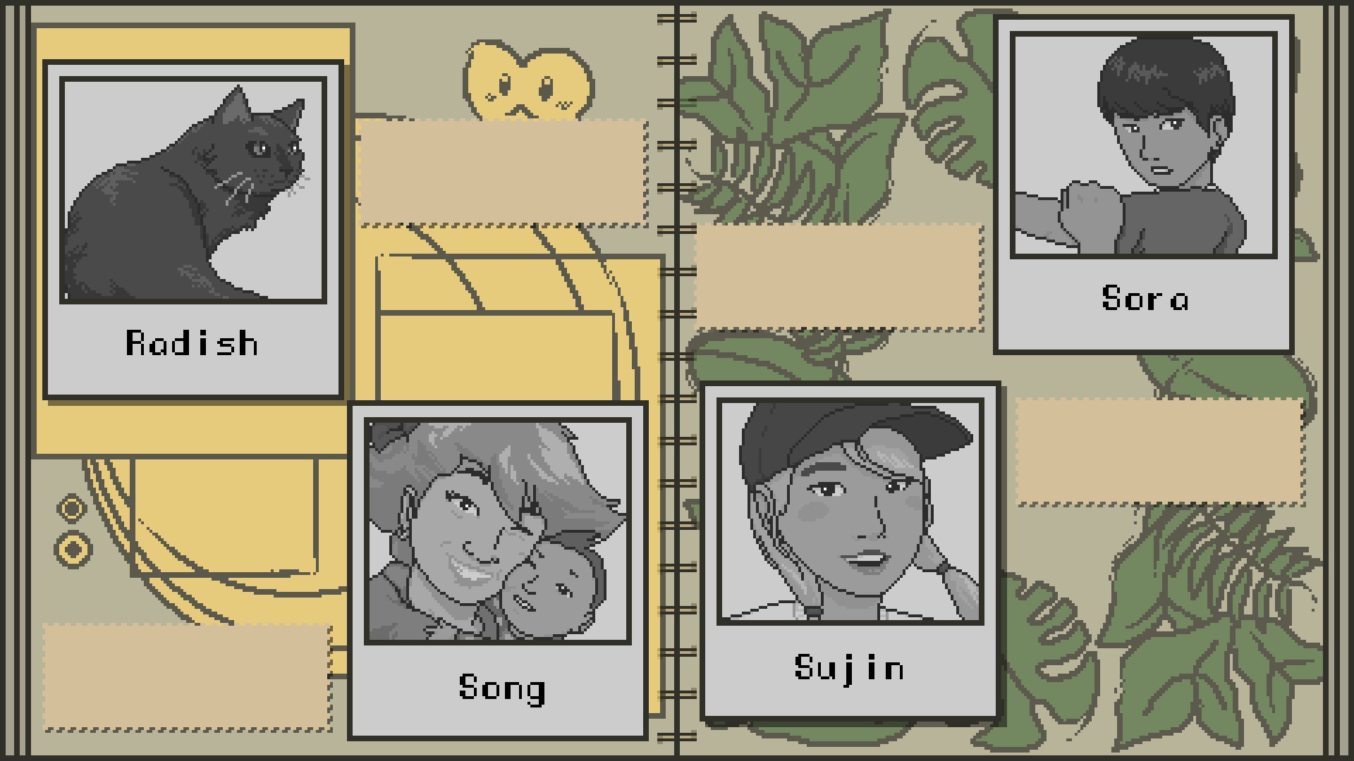 The 'Friends' page in Spirittea, showing how your relationships with characters have progressed - 4