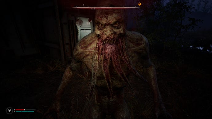A Bloodsucker gets up in the player’s face in STALKER 2: Heart of Chornobyl.
