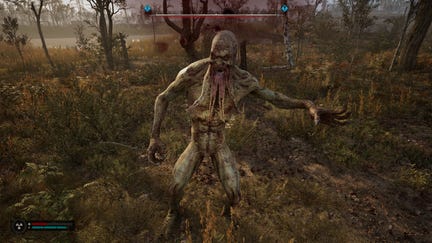 A Bloodsucker attacks in STALKER 2: Heart of Chornobyl.