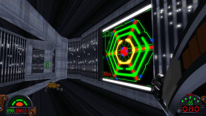 A diagram of a puzzle room in Star Wars Dark Forces Remaster