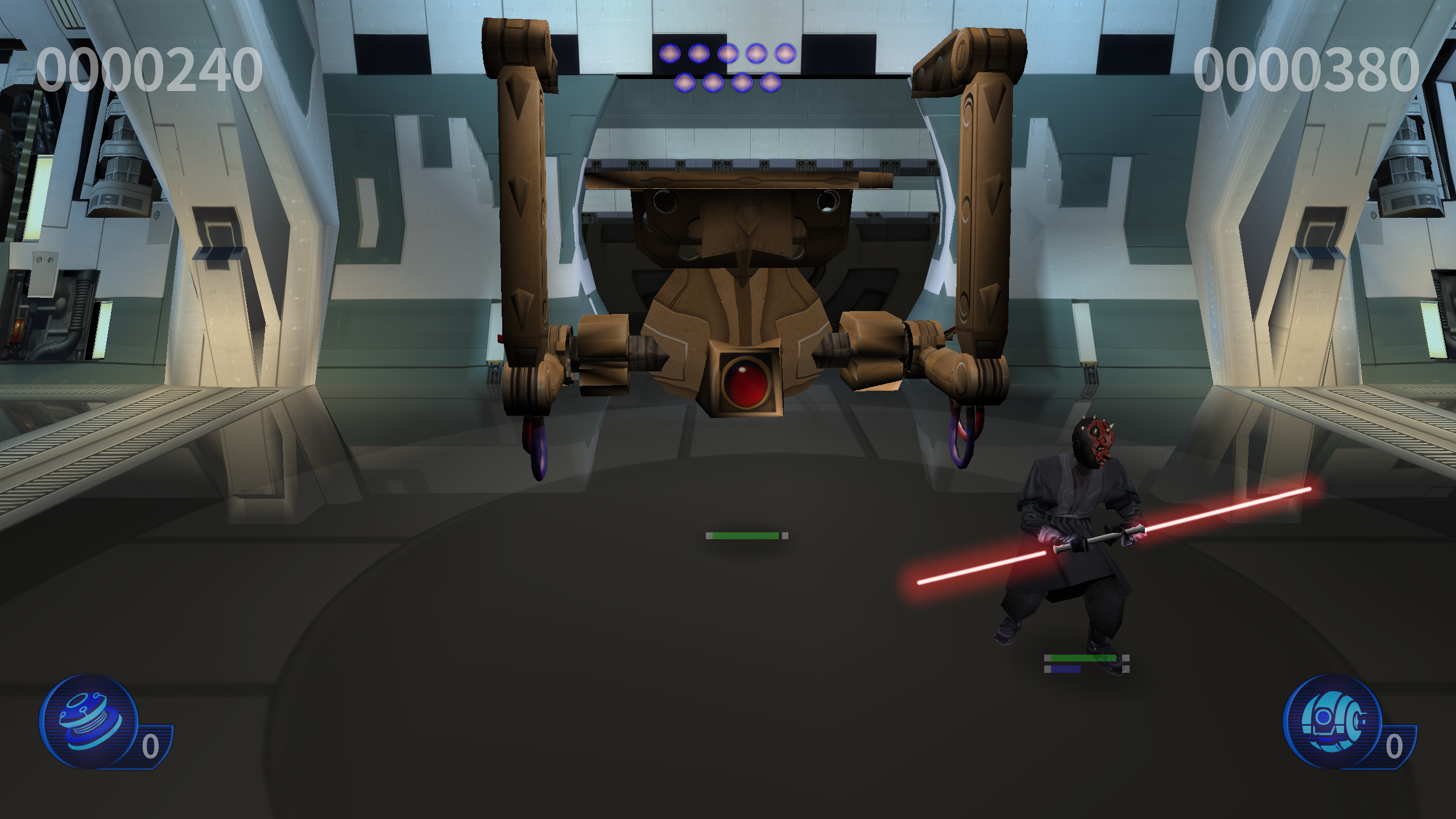 Star Wars Episode I - Jedi Power Battles - loader droid and Darth Maul