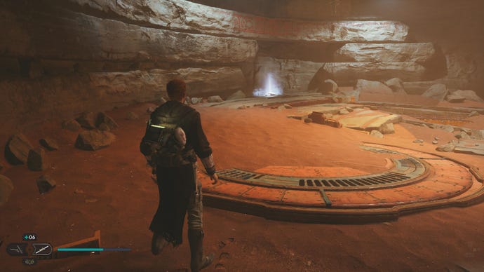 Star Wars Jedi Survivor screenshot showing Cal staring at a Force Echo.
