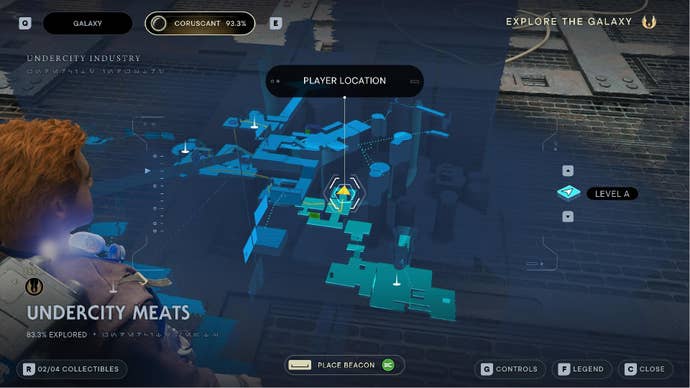Star Wars Jedi Survivor screenshot showing the location of the Frenzied Jotaz on the map.