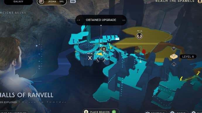 Star Wars Jedi Survivor screenshot showing the location of an essence on the map.