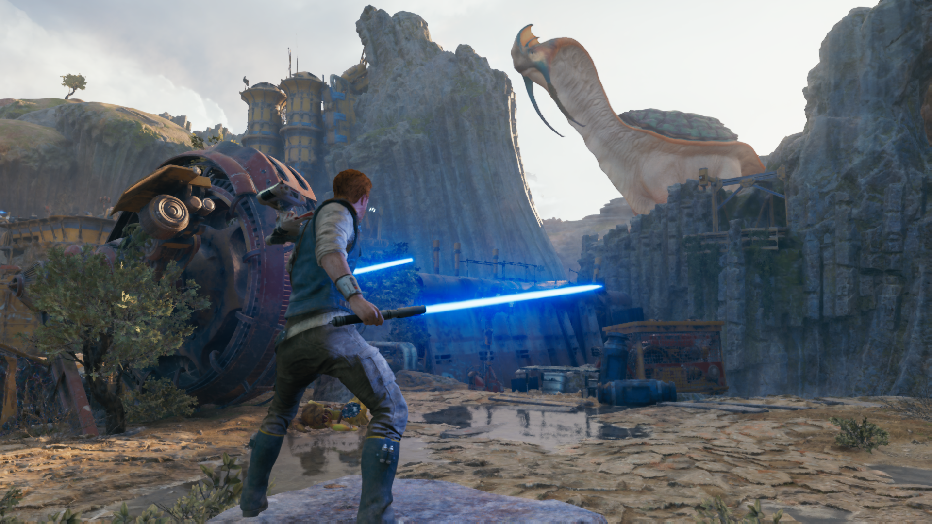 Star Wars Jedi Survivor running at Low graphics quality.