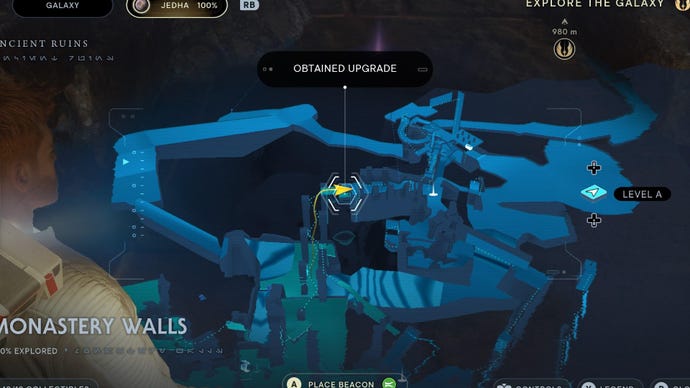 Star Wars Jedi Survivor screenshot showing the location of an Essence on the map.