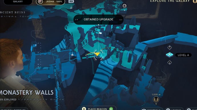 Star Wars Jedi Survivor screenshot showing the location of an Essence on the map.