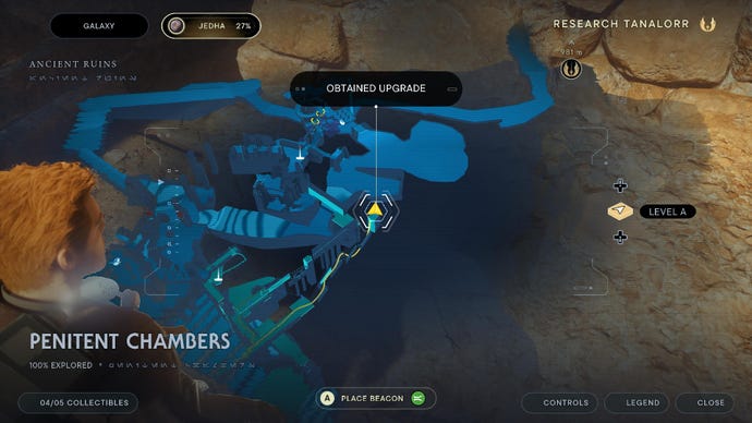 Star Wars Jedi Survivor screenshot showing the location of an essence on the map.