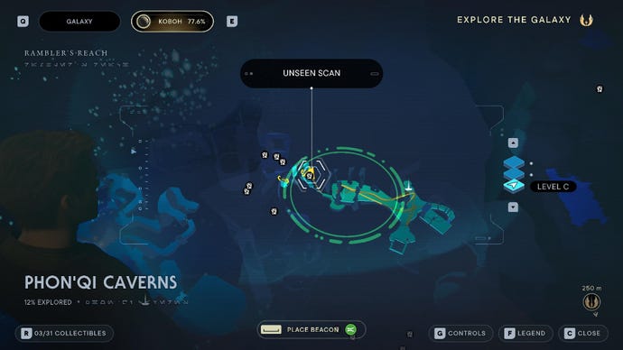 Star Wars Jedi Survivor screenshot showing the location of a Databank on the map.