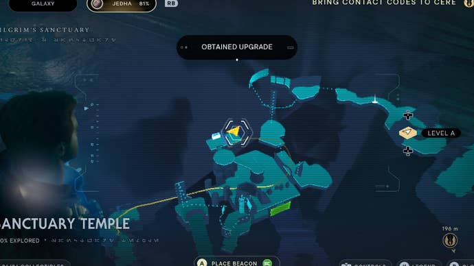 Star Wars Jedi: Survivor screenshot showing the location of an Essence on the map.