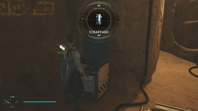 Star Wars Jedi Survivor screenshot showing Cal finding a Chest in The Archives.