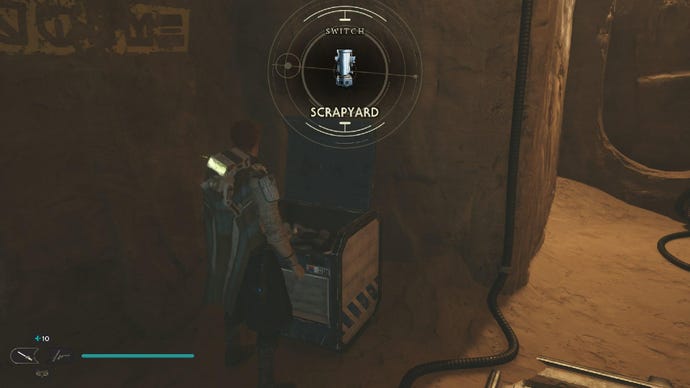 Star Wars Jedi Survivor screenshot showing Cal finding a Chest in The Archives.