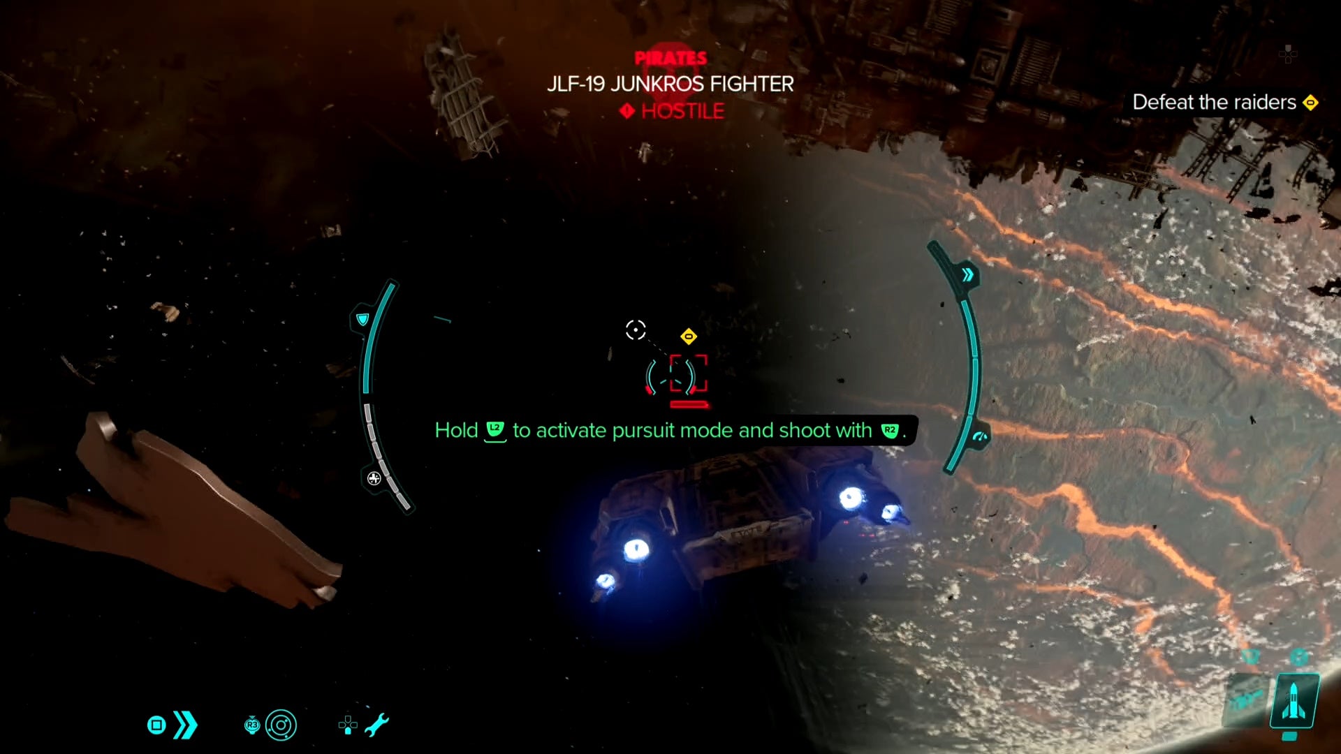 Ship control instructions for the Trailbalzer in Star Wars Outlaws.