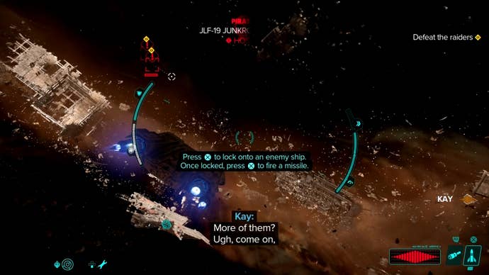 Missile firing instructions for the Trailblazer in Star Wars Outlaws.