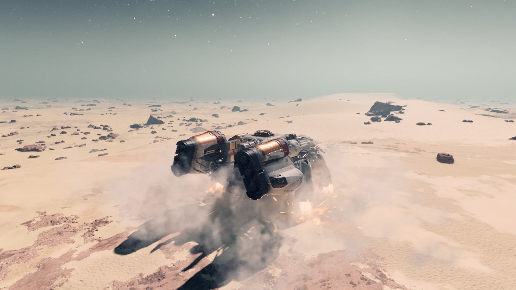 A ship landing on Earth in Starfield. - 1