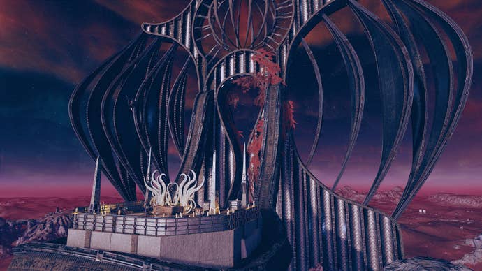 A House Va'ruun shrine in Starfield Shattered Space.