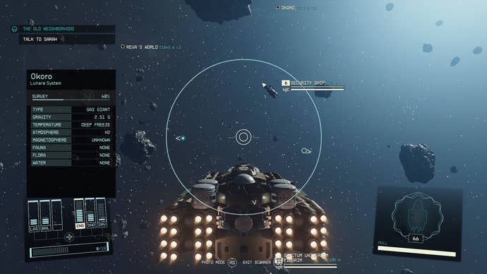 A Starfield spacecraft approaching another