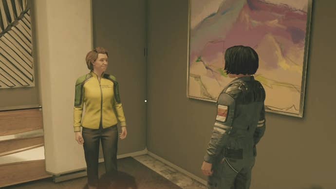 cropped first person view of louisa and zoe talking