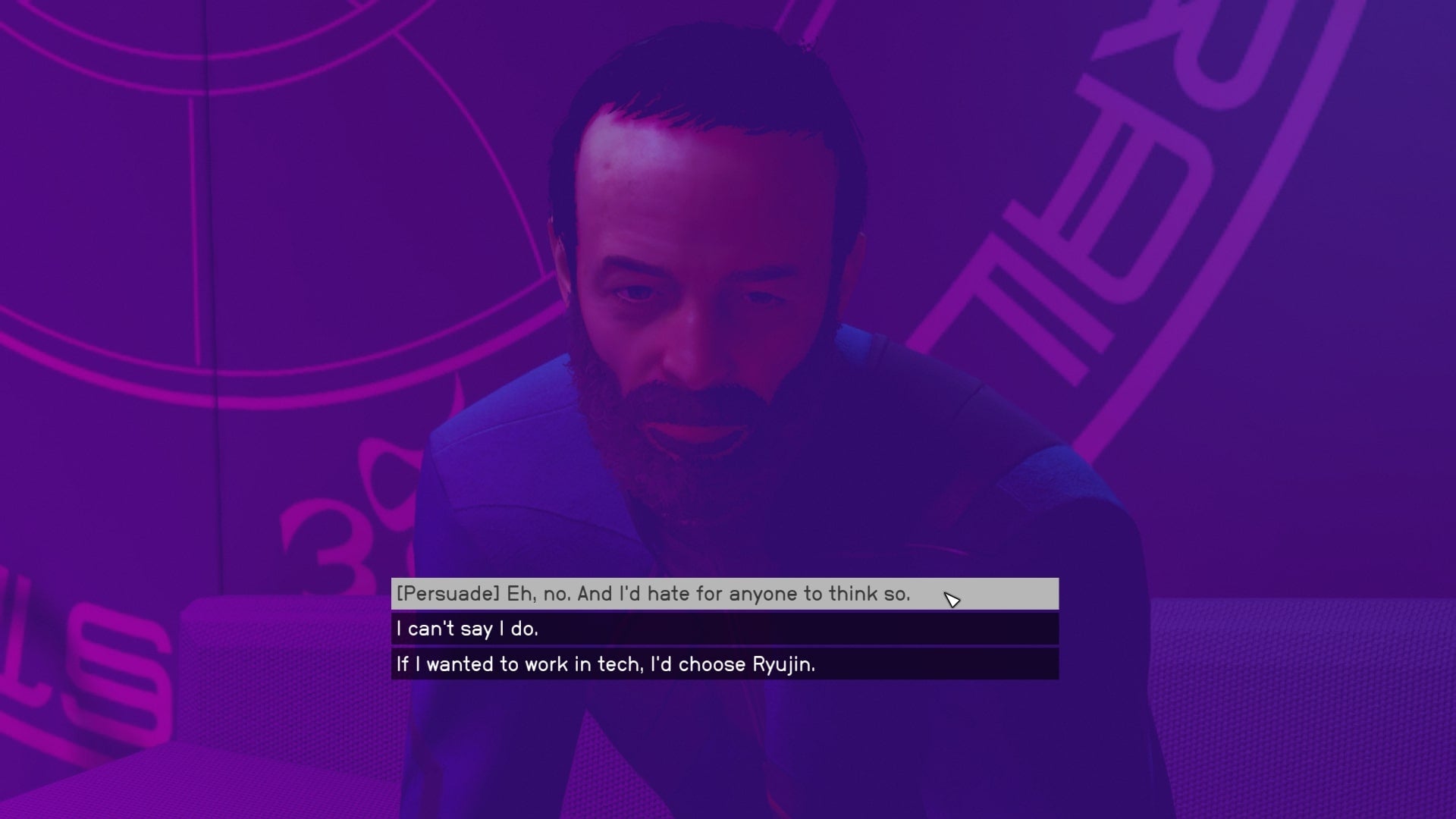 The player speaks with Arthur Cruz in the Astral Lounge in Starfield - 4