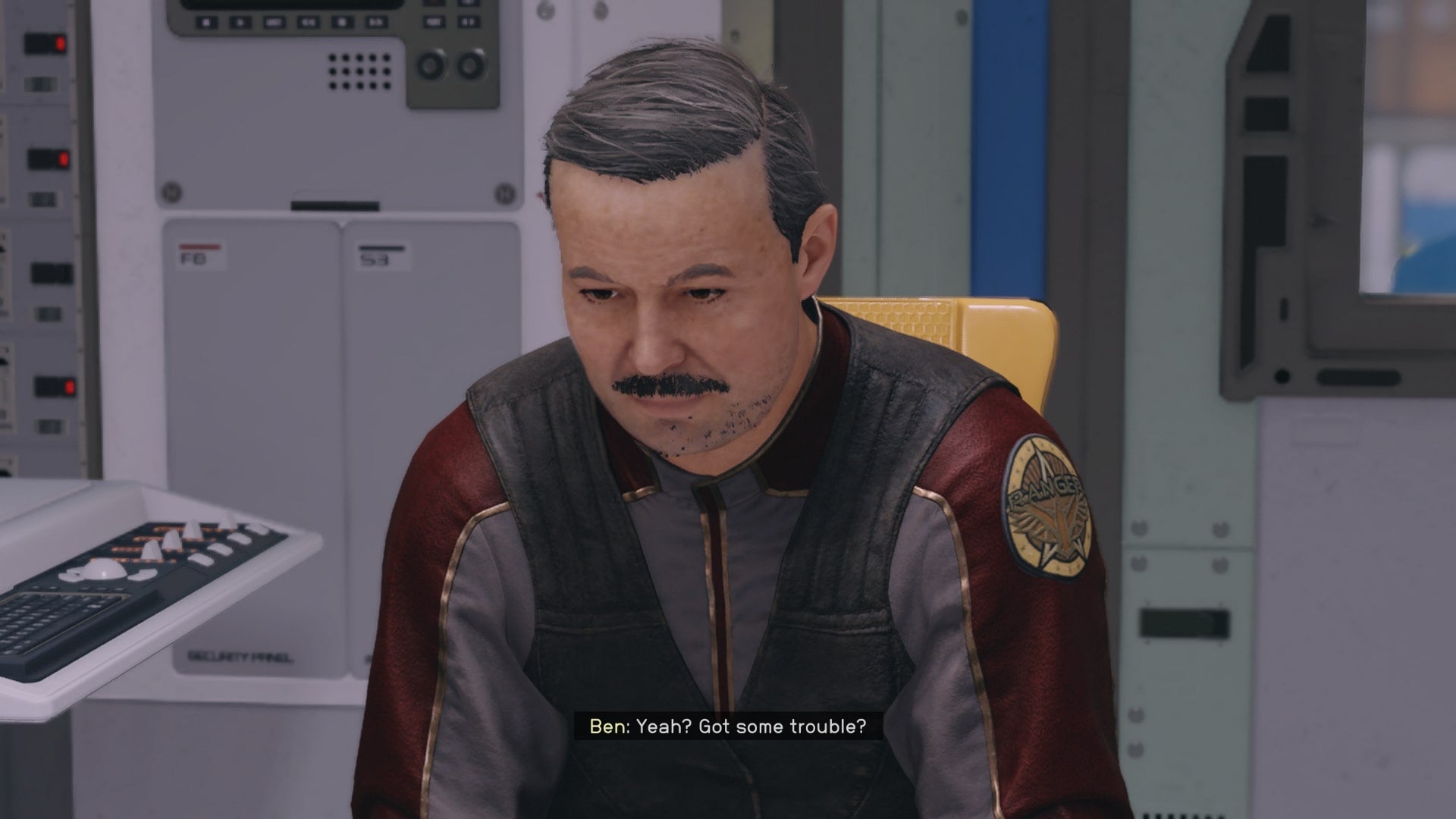 The player speaks with Ranger Ben Armistead in Starfield