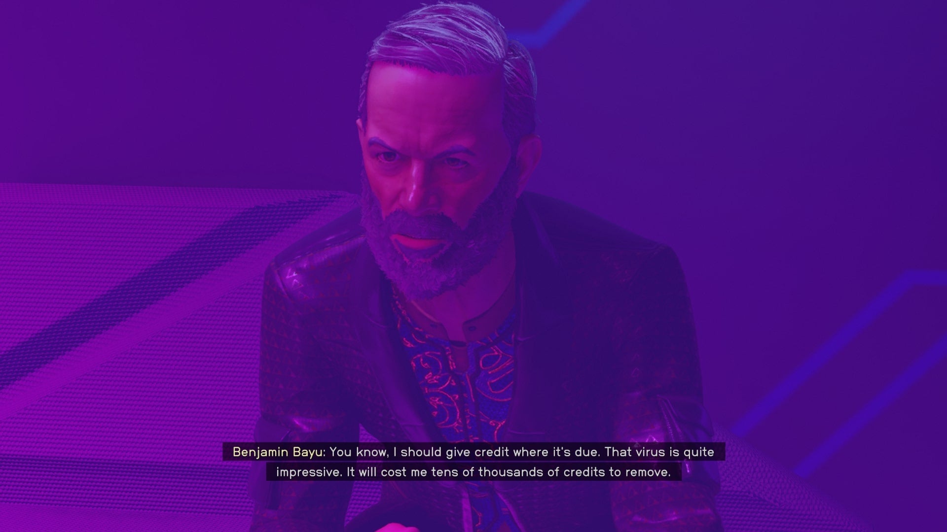 The player speaks with Benjamin Bayu in the Astral Lounge in Starfield - 1