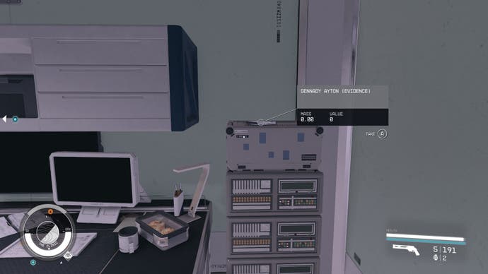 first person view of an evidence log on top of a stack of machines in a medical area