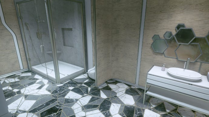 Starfield image showing a bathroom in the Dream Home.