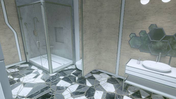 Starfield image showing a bathroom in the Dream Home.