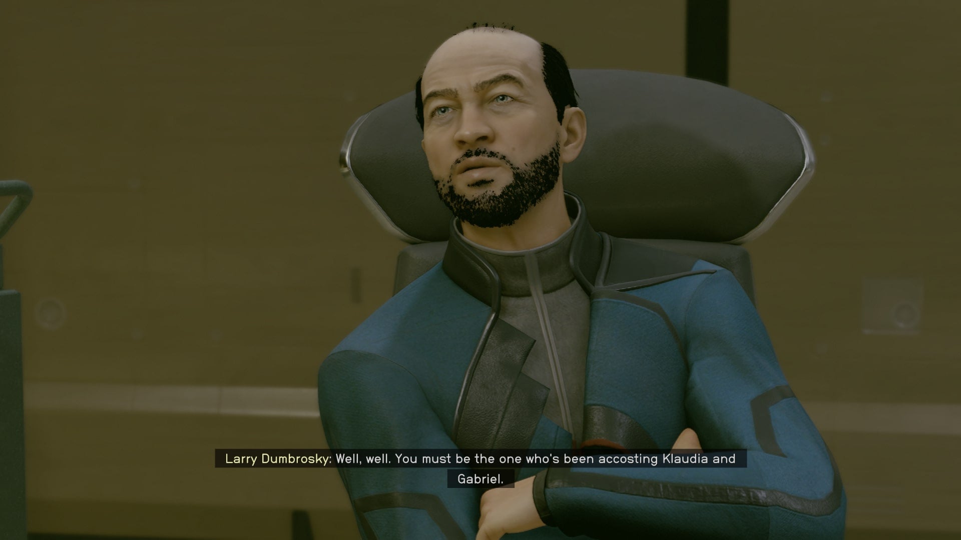 The player speaks with Larry Dumbrosky in Starfield - 10