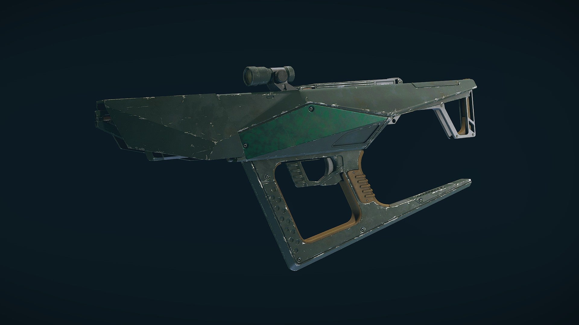 Starfield image showing a close up of the Eternity&rsquo;s Gate weapon.