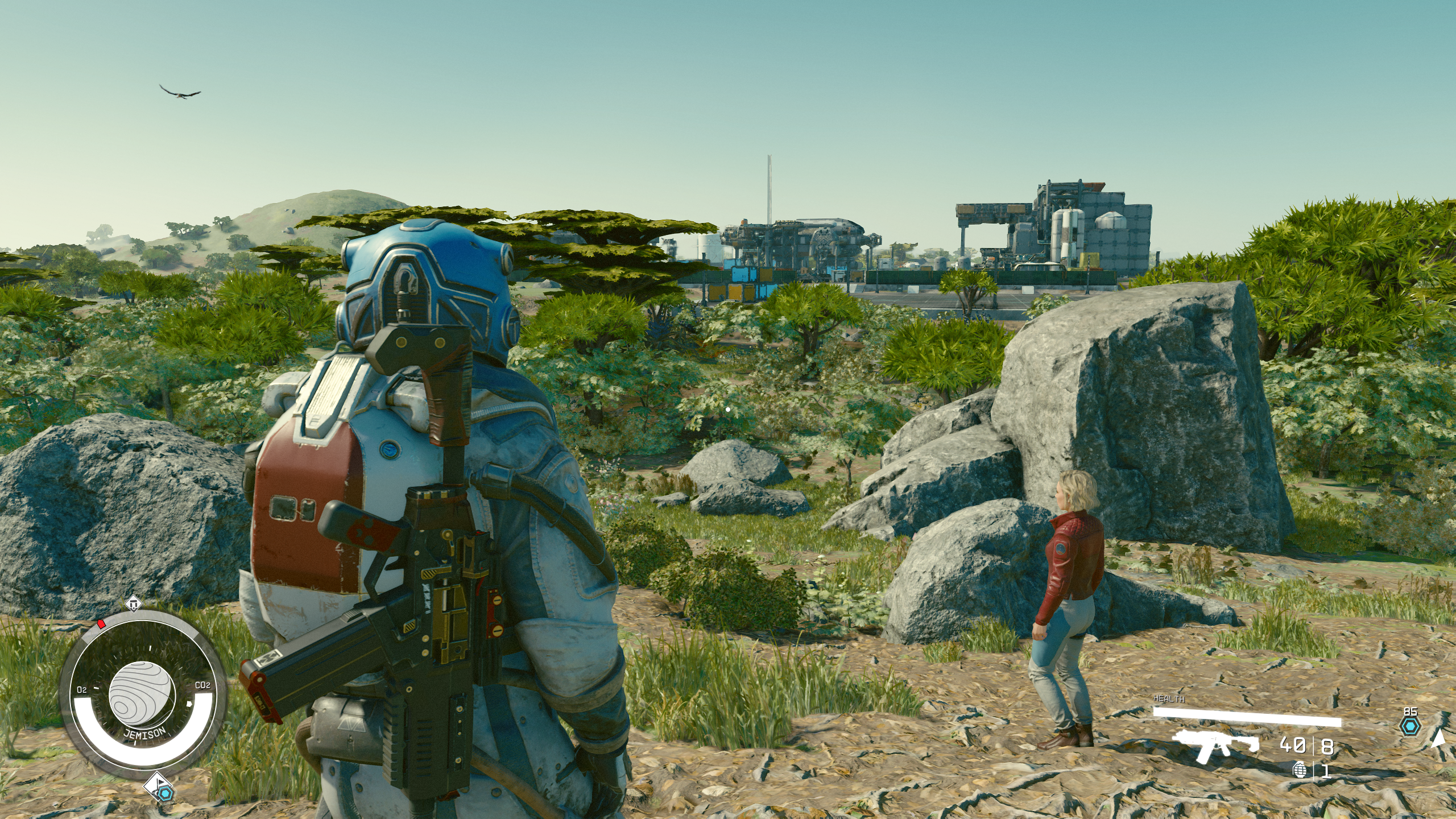 Starfield running on PC at High quality.