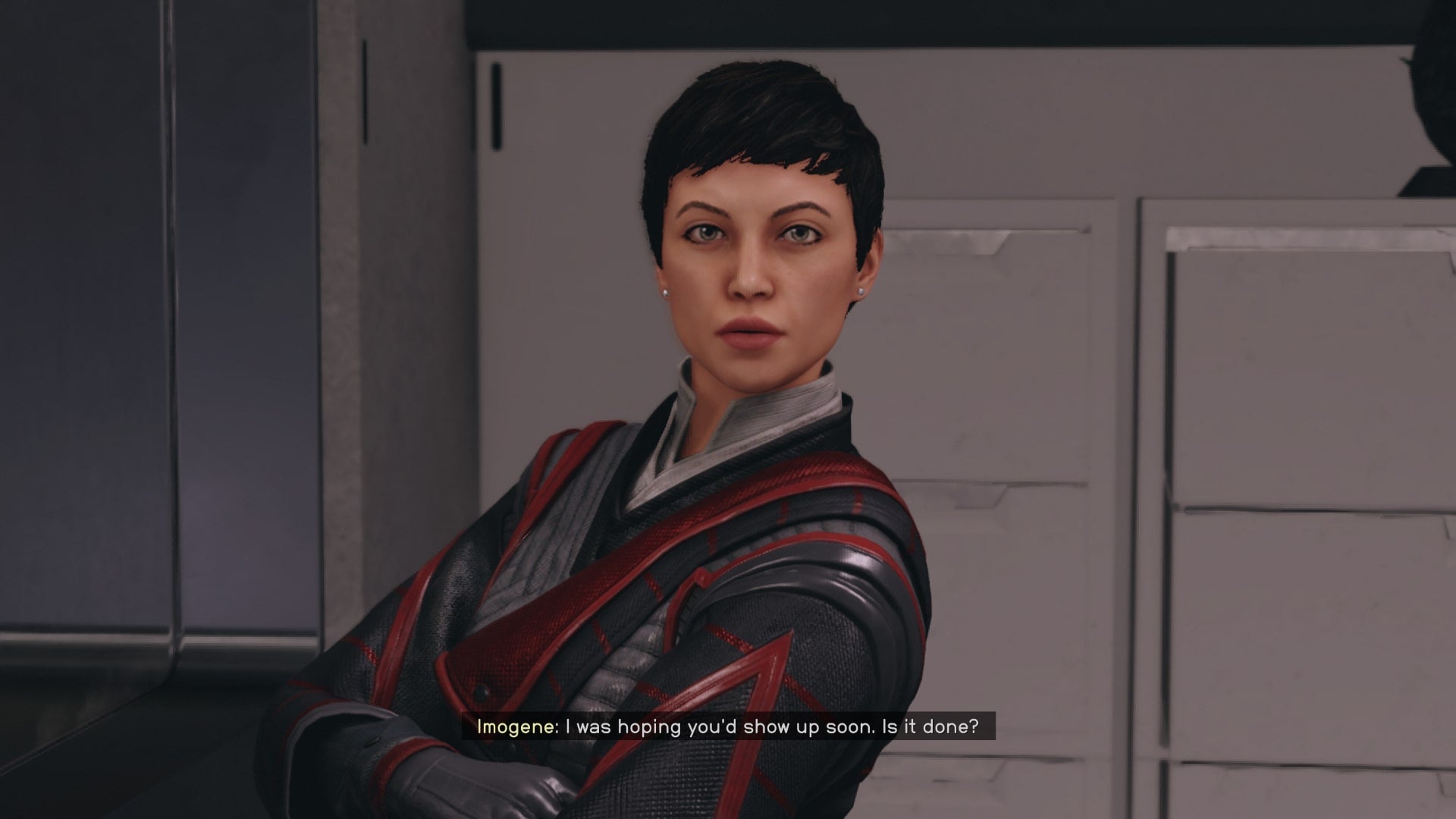 The player speaks with Imogene in Ryujin Tower in Starfield - 1